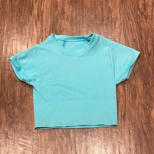 Arie offline blue crop top